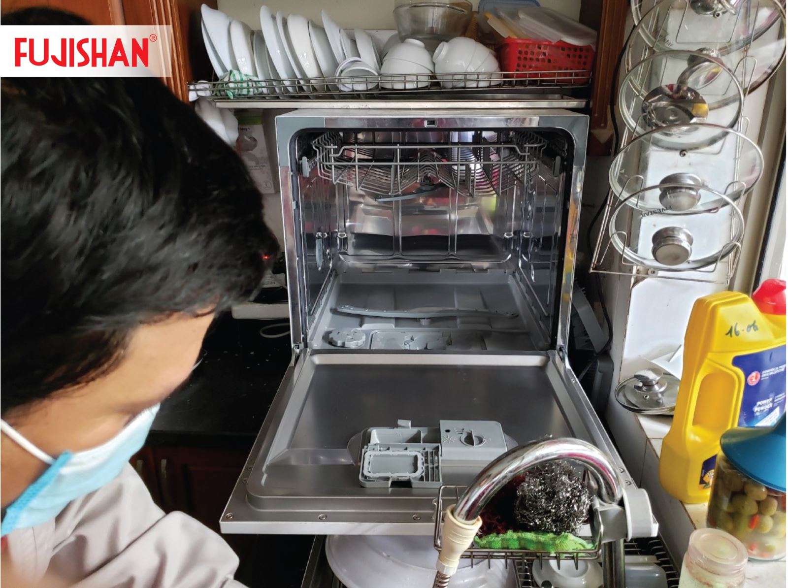 Hướng dẫn chọn chế độ làm mềm nước của máy rửa bát Fujishan phù hợp với loại nước từng gia đình