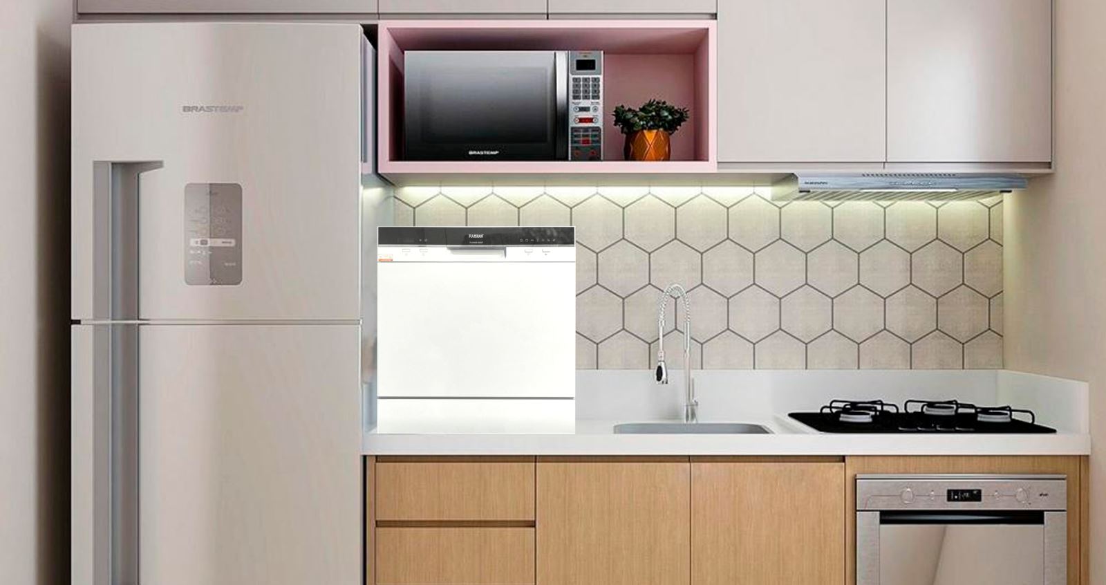 Máy rửa bát 8 bộ lắp đặt trên bàn bếp