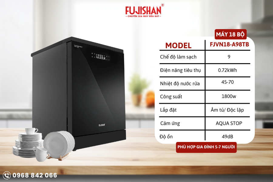 Máy rửa bát Fujishan FJVN18-A98TB